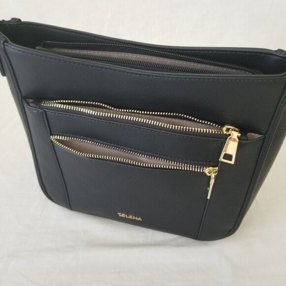 NWT! Telena Faux Leather Purse Shoulder Crossbody Bag w/Detachable Woven Strap - Picture 5 of 10